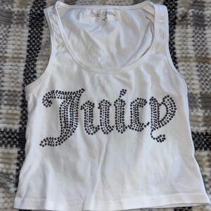 Juicy Couture Cream Top with Sparkling Logo